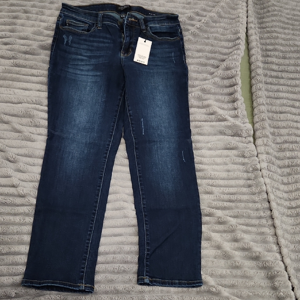 Judy Blue Dark Wash Straight Leg Jeans